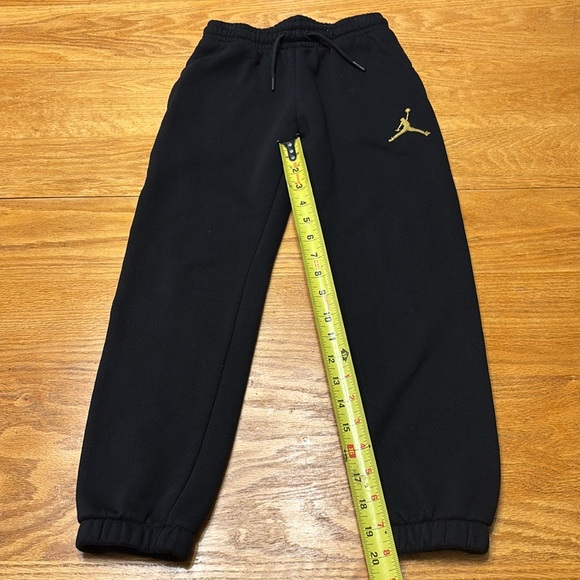 Jordan Kids Black Joggers with Gold Logo - Picture 7 of 9